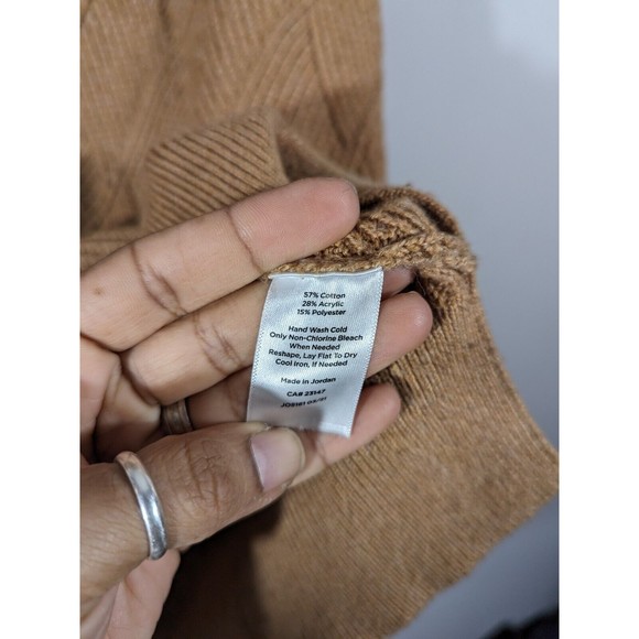 Talbots Women Camel Long Sleeve Cowl neck Sweater Size XL Petite - Picture 5 of 5